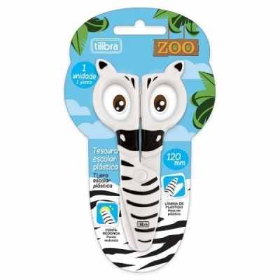 Tesoura Escolar Zebra - Tilibra