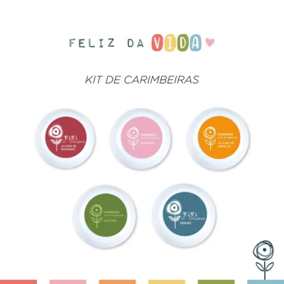 Kit de Carimbeiras - Coleção Feliz da Vida - Juju Scrapbook