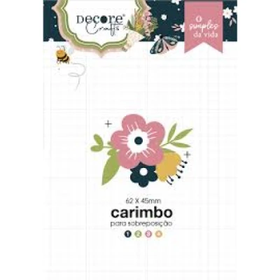 Carimbo Flor Camadas - Decore Crafts - Coleção Simples da vida