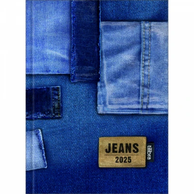 Agenda Costurada Jeans 2025 12,3x16,6 - Tilibra