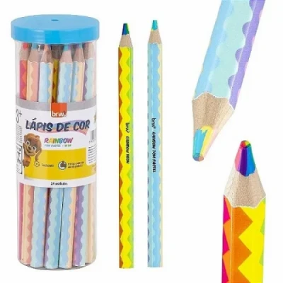 Lápis de Cor Rainbow Neon e Pastel Unidade - BRW